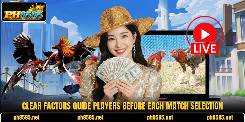 Clear factors guide players before each match selection Clear factors guide players before each match selection