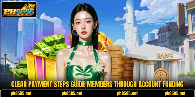 Clear payment steps guide members through account funding Clear payment steps guide members through account funding