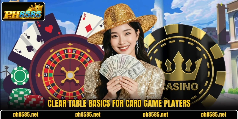 Clear table basics for card game players