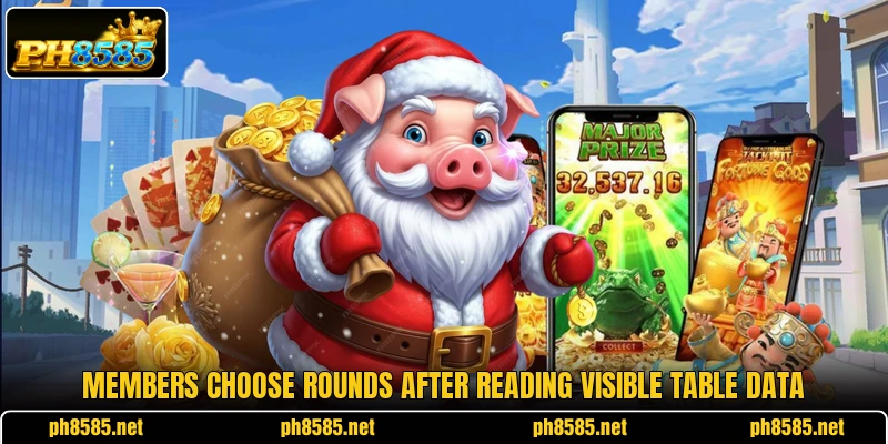 Members choose rounds after reading visible table data Members choose rounds after reading visible table data