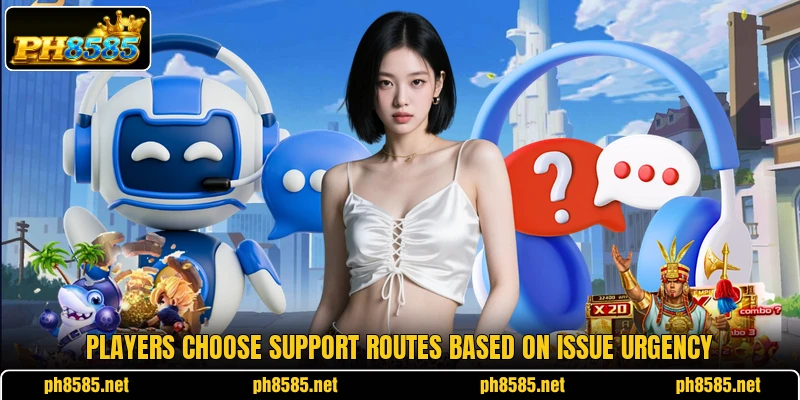 Players choose support routes based on issue urgency Players choose support routes based on issue urgency