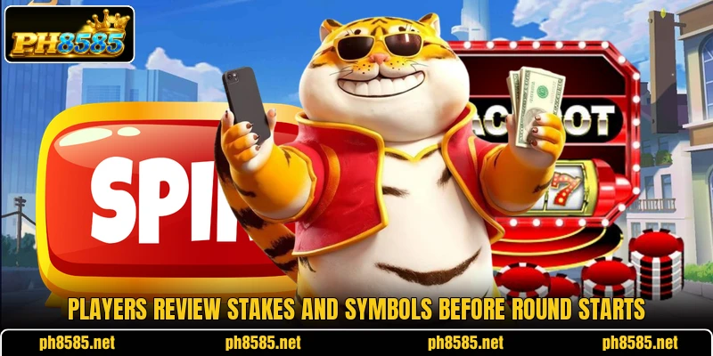 Players review stakes and symbols before round starts Players review stakes and symbols before round starts