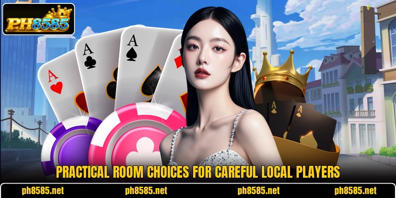 Practical room choices for careful local players Practical room choices for careful local players
