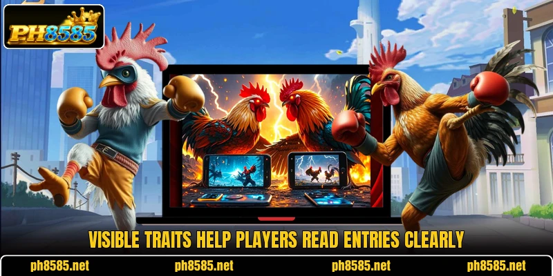 Visible traits help players read entries clearly